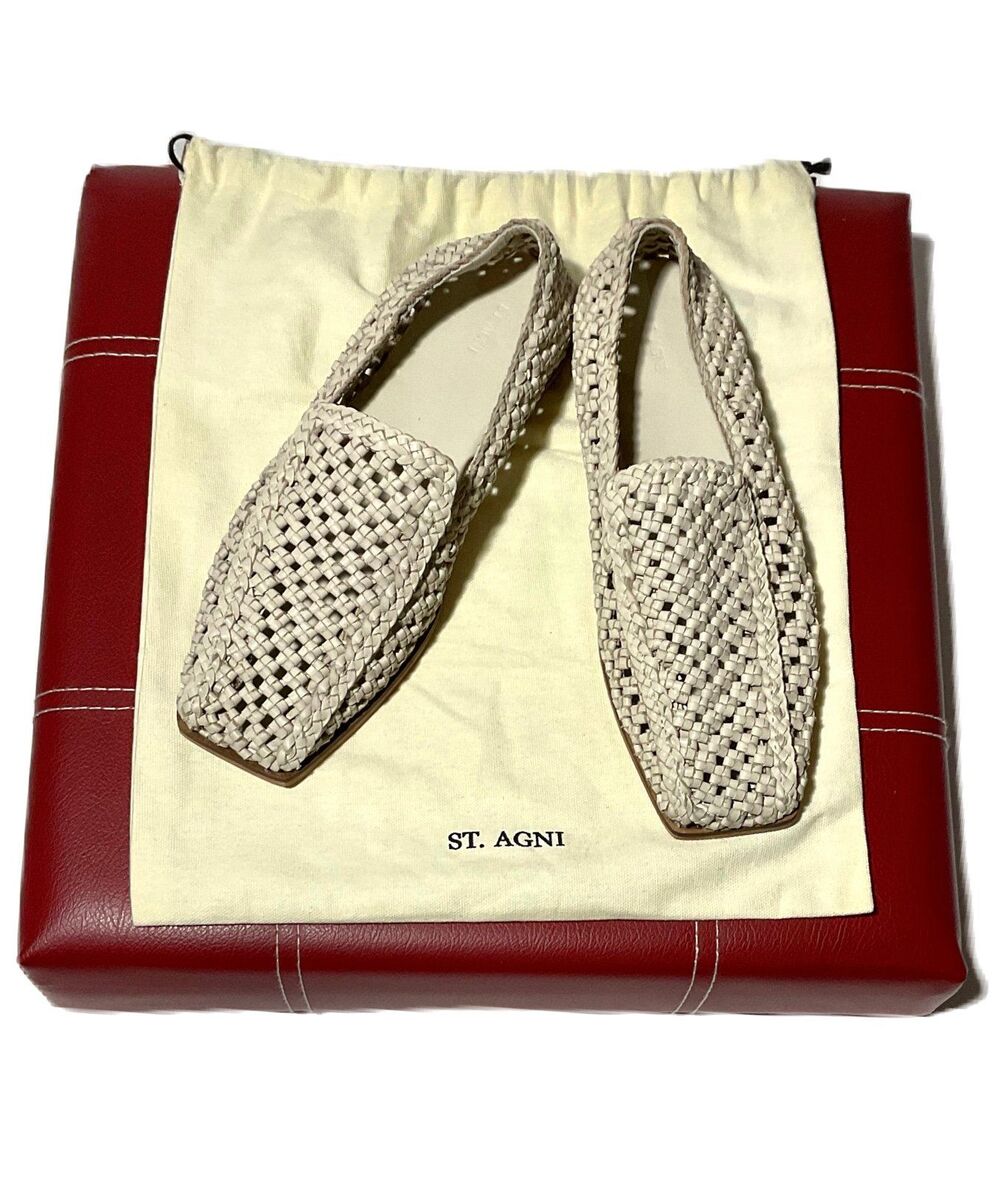 St. Agni Macrame Loafers Cream (Size5.5 US/ 36EU)
